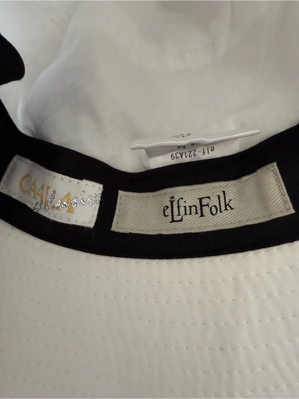 Elfinfolk toddler white Bucket Hat with ears